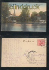Mrs farb-AK Partie am Stadtgraben 1919 (d7593)