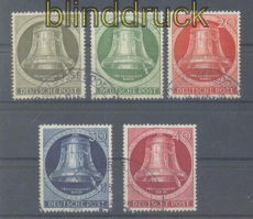 Berlin Mi #  82/86 gestempelt Glockensatz Klppel rechts (46562)