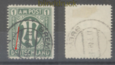 Bi-Zone AM-Post Mi #  35 B z II gestempelt Fotoattest Wehner BPP (46308)