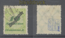 dt. Reich Dienst Mi # D  86 gestempelt gepr�ft Infla Berlin D�ntsch (46670)