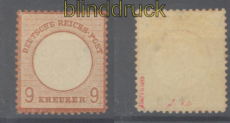 dt. Reich Mi #  27 a ungebraucht 9 Kreuzer groer Schild Fotoattest Krug (46708)
