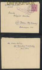 Bi-Zone Mi # 7 EF Fernbrief Landpoststempel Rainstorf  Dahlenburg 1945 (47147)