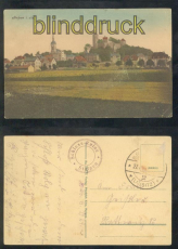 Stolpen i. Sa farb-AK Totalansicht 1924 (d7751)
