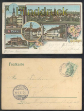 Hainstadt farb-Litho-AK Gruss aus .... fnf Ansichten 1905 (d7655)