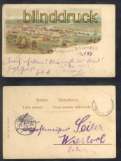 Waldshut farb-Litho-AK Gruss aus .... Totalansicht 1897 (d7662)