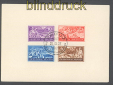 Liechtenstein Mi #  152/55 gestempelt SSt. Vorlageblatt Arbeitsbeschaffu(47242)