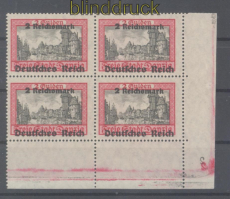 dt. Reich Mi # 729 x mit Pl.-Nr. ** im 4er-Block Danzig-Abschied FA Schle(46930)