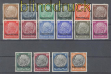 dt. Besetzung 2. WK Luxemburg Mi # 1/16 Aufdrucksatz postfrisch (47367)