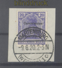 Abstimmungsgebiete Marienwerder Mi # 16 gestempelt auf Briefstck (47376)