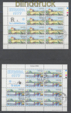 Malta Mi # 554/55 in kompletten gestempelten Kleinbgen CEPT (47393)