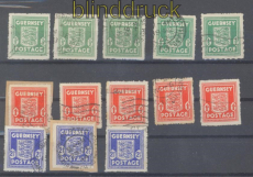 dt. Besetzung 2. WK Guernsey Mi # 1 (3), 2 (5) + 3 (3) gestempelt farbbes(47356)