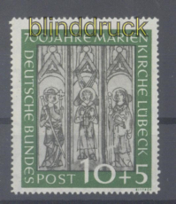 Bund Mi #  139 postfrisch 10 Pfg. Marienkirche (47483)