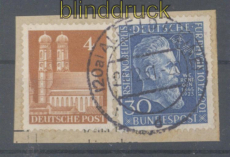 Bund Mi #  147 gestempelt auf Briefstck  (47448)