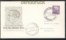 Bund Mi #  263 R z mit rckseitiger Nr.  EF SSt. auf Umschlag Fotobefund (47166)