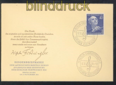 Berlin Mi # 128 FDC Wilhelm Furtwngler (47753)
