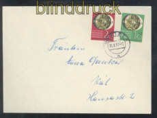 Bund Mi #  141/42 Orts-Satzbrief NABA Wuppertal Kiel 1951 (47696)