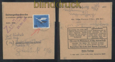 Bund Mi # 207 EF auf Zeitungsdrucksache 1955 Zurck-Vermerk (47723)