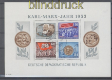DDR Mi # Block   9 A gestempelt Marx-Block gez�hnt (47907)