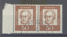 Bund Mi #  356 y gestempelt 50 Pfg. Bedeutende Deutsche waagerechtes Paa (47911)