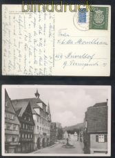 Bund Mi #  121 EF auf Ansichtskarte Calw 1954 (47655)