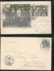 Buxtehude sw-AK Gruss aus der Schmiede Schlussscene 1903 (d7881)