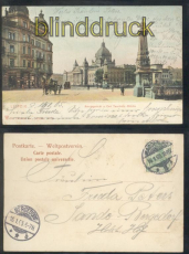 Leipzig farb-AK Reichsgericht und Carl Tauchnitz-Brcke 1905 (d7902)
