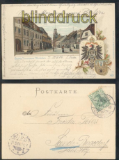 Burg b. Magdeburg farb-Prge-AK Marktplatz 1904 (d7906)