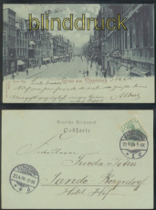 Magdeburg Mondschein-AK Breite Weg 1904 (d7907)