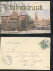 Lbeck farb-AK Holstenor 1904 (d7926)