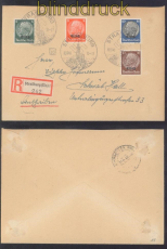 Elsa Mi # 4, 5, 6 und 15 MiF auf R-Brief Straburg SSt. 30.10.1940 (48008)