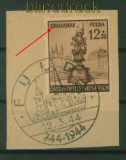 dt. Reich Mi # 886 I mit Sonderstempel SSt. auf Briefstck Plattenfehler (48066)