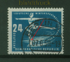 DDR Mi #  247 I gestempelt mit Plattenfehler Wintersportmeisterschaft  (48049)
