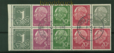 Bund Zusammendruck Markenheftchenblatt Mi # 8 Y I gestempelt Heuss (48052)