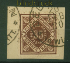 W�rttemberg Dienst Mi # 132 gestempelt auf Briefst�ck (48127)