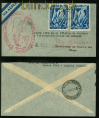 Argentinien Mi # 565 MeF Verstaatlichung der Eisenbahn LuPo-Brief 1949 (48165)