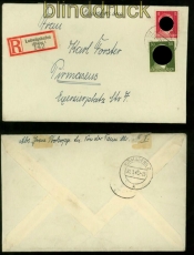 dt. Reich Mi # 788 und 794 auf Einschreiben Ludwigshafen 1943 (40247)