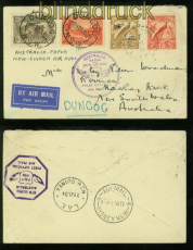 Neu Guinea Mi  # 85 + 67 MiF mit Australien # 112 + 120 LuPo-Brief 1934 (48178)