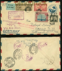 USA Auslands-Luftpost-Brief San Juan Puerto Rico 1929 nach Leipzig (48254)