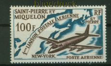 St. Pierre + Miquelon Mi # 407 postfrisch 1. Postflug St. Pierre-New York(48258)