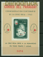 Paraguay Mi # Block 53 postfrisch 100 Jahre Rotes Kreuz (48263)