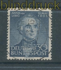 Bund Mi #  166 gestempelt Justus von Liebig (27447)