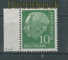 Bund Mi #  183 x W DZ postfrisch Heuss I Druckerzeichen 3 (27451)