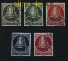 Berlin Mi # 82/86 Glocken-Satz Kl�ppel rechts gestempelt (29468)