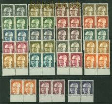 Berlin Mi # 359/433 postfrisch Heinemann waagerechte Paare vom Unterrand (48450)