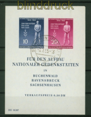 DDR Mi # Block  11 gestempelt Nationale Gedenksttten Tagesstempel (48443)