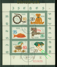 DDR Mi # 2666 I gestempelt im Kleinbogen Plattenfehler (48459)
