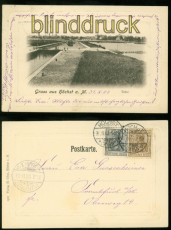 Hchst am Main sw-AK Grus aus ..... Totalansicht Prge-AK 1903 (d7954)