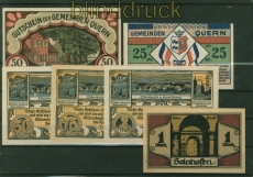6 verschiedene Notgeldscheine Quern, Eschershausen Solnhofen kassenfrisch (48451)