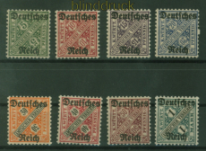 dt. Reich Dienst Mi #  57/64 postfrisch Aufdrucksatz (48600)