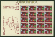 Liechtenstein Mi #  414 im postfrischen Kleinbogen (48607)
